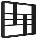 VidaXL Wandschap 90x16x78 cm spaanplaat zwart