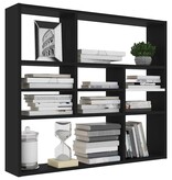 VidaXL Wandschap 90x16x78 cm spaanplaat zwart
