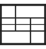 VidaXL Wandschap 90x16x78 cm spaanplaat zwart