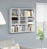 VidaXL Wandschap 90x16x78 cm bewerkt hout wit
