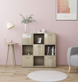 VidaXL Boekenkast 90x30x90 cm bewerkt hout sonoma eikenkleurig