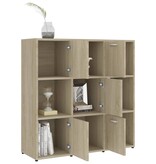 VidaXL Boekenkast 90x30x90 cm bewerkt hout sonoma eikenkleurig