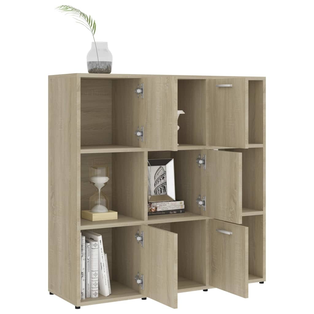 VidaXL Boekenkast 90x30x90 cm bewerkt hout sonoma eikenkleurig