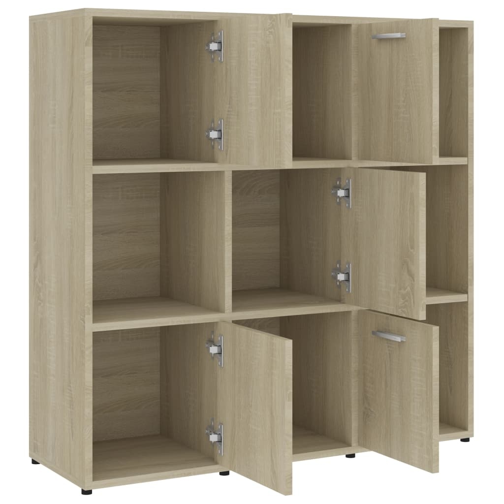 VidaXL Boekenkast 90x30x90 cm bewerkt hout sonoma eikenkleurig