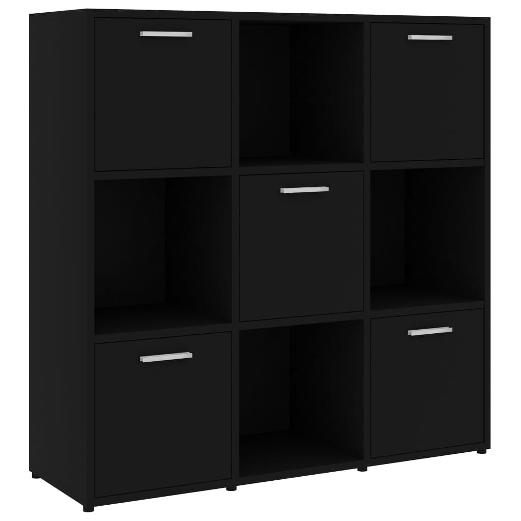 VidaXL Boekenkast 90x30x90 cm bewerkt hout zwart