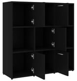VidaXL Boekenkast 90x30x90 cm bewerkt hout zwart