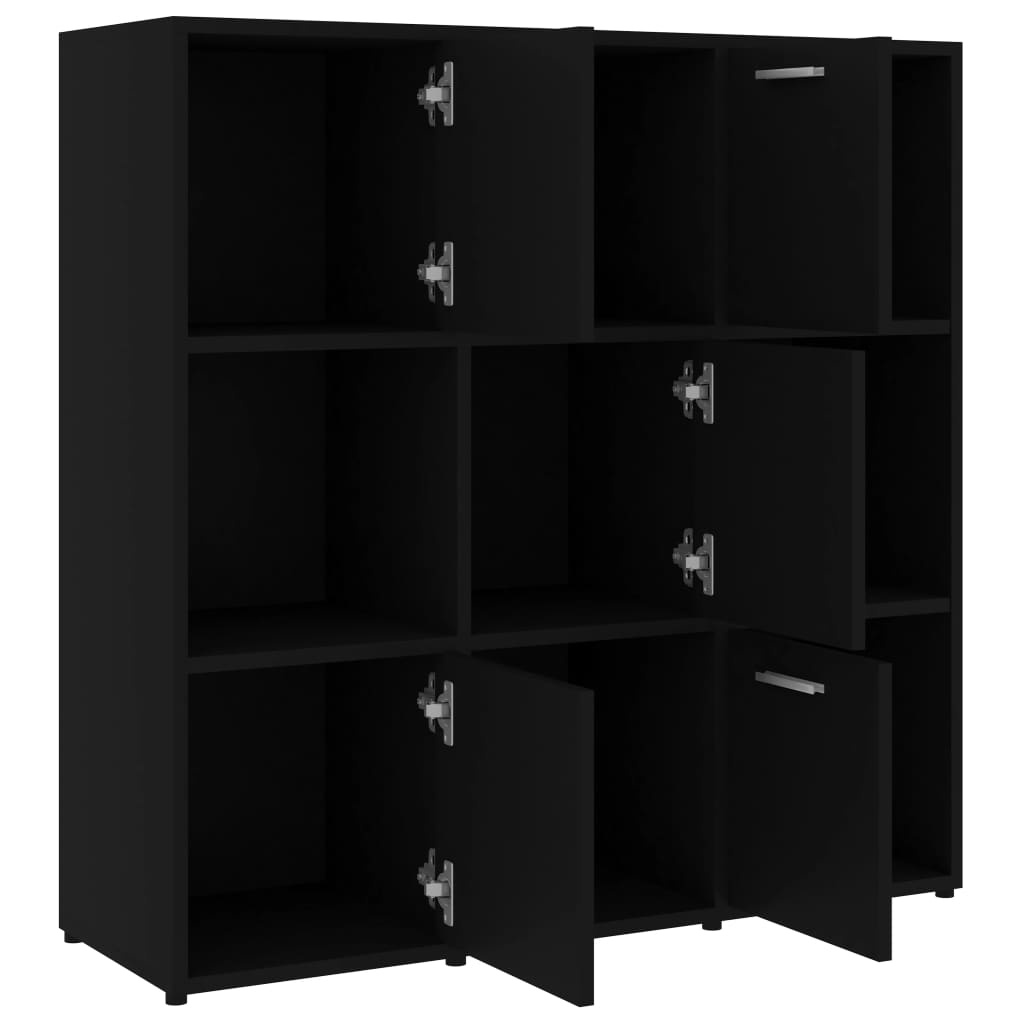 VidaXL Boekenkast 90x30x90 cm bewerkt hout zwart