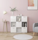 VidaXL Boekenkast 90x30x90 cm bewerkt hout wit