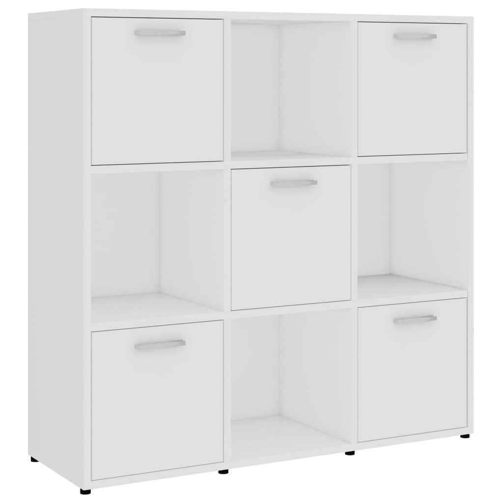 VidaXL Boekenkast 90x30x90 cm bewerkt hout wit