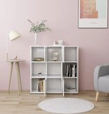 VidaXL Boekenkast 90x30x90 cm bewerkt hout wit