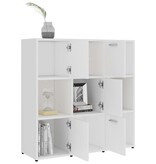 VidaXL Boekenkast 90x30x90 cm bewerkt hout wit