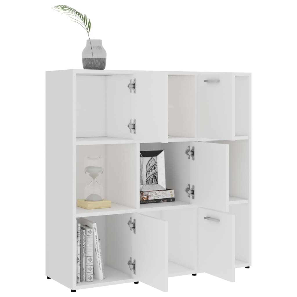 VidaXL Boekenkast 90x30x90 cm bewerkt hout wit