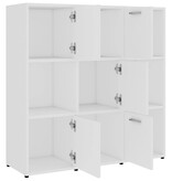 VidaXL Boekenkast 90x30x90 cm bewerkt hout wit
