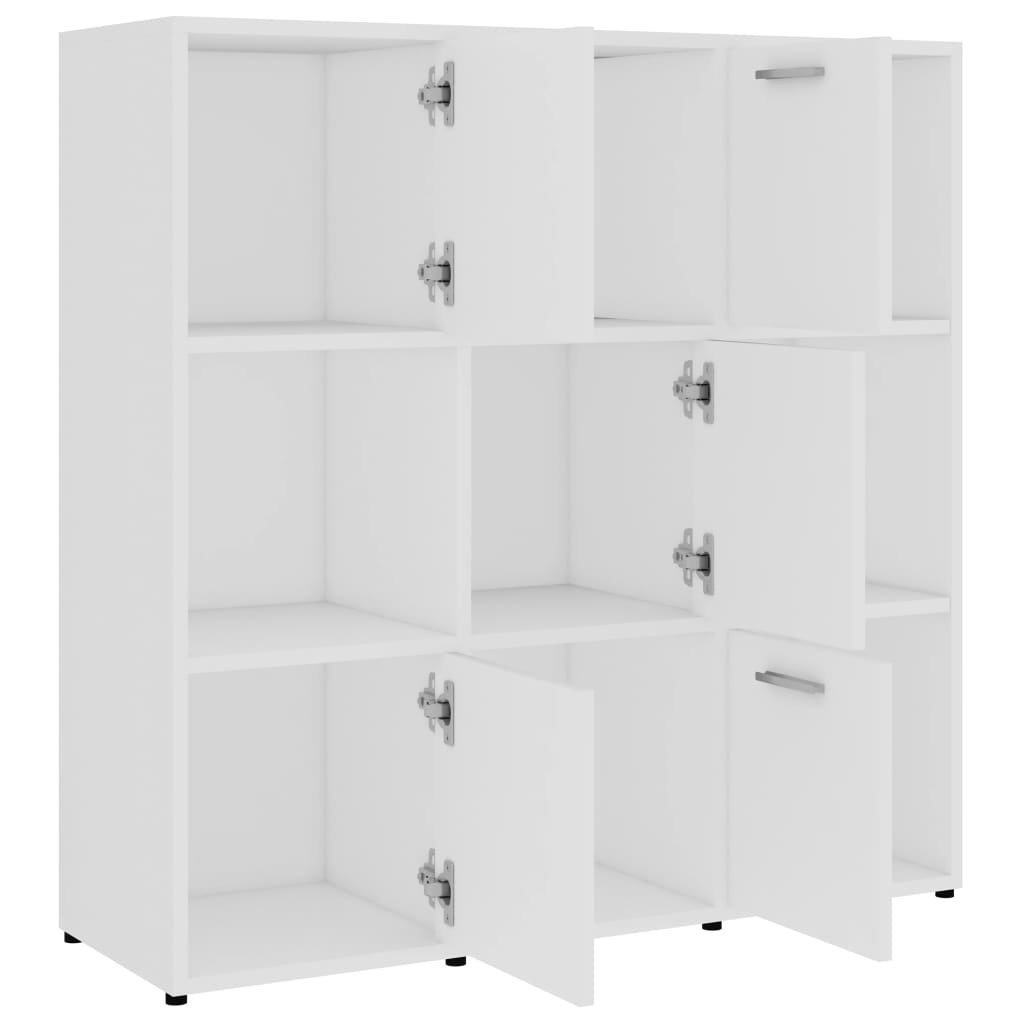 VidaXL Boekenkast 90x30x90 cm bewerkt hout wit