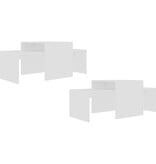 VidaXL Salontafelset 100x48x40 cm bewerkt hout wit