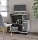 VidaXL Computerbureau 80x50x75 cm bewerkt hout betongrijs