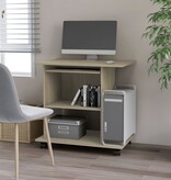 VidaXL Computerbureau 80x50x75 cm bewerkt hout sonoma eikenkleurig
