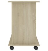 VidaXL Computerbureau 80x50x75 cm bewerkt hout sonoma eikenkleurig