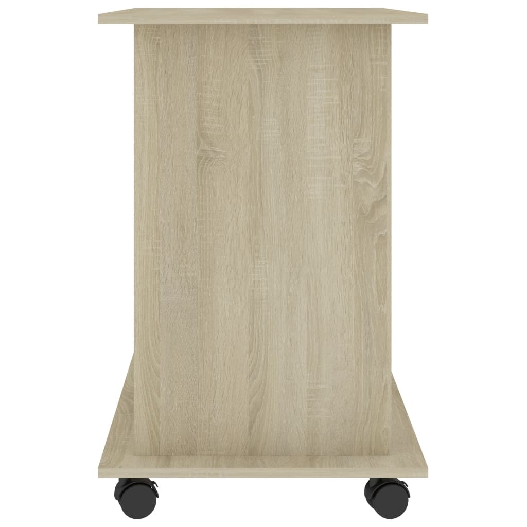 VidaXL Computerbureau 80x50x75 cm bewerkt hout sonoma eikenkleurig