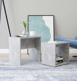 VidaXL Salontafelset 48x30x45 cm spaanplaat betongrijs