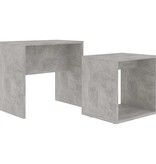 VidaXL Salontafelset 48x30x45 cm spaanplaat betongrijs
