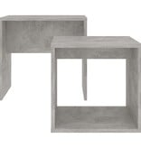 VidaXL Salontafelset 48x30x45 cm spaanplaat betongrijs