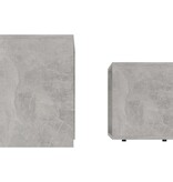 VidaXL Salontafelset 48x30x45 cm spaanplaat betongrijs