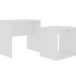 VidaXL Salontafelset 48x30x45 cm bewerkt hout wit