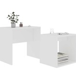 VidaXL Salontafelset 48x30x45 cm bewerkt hout wit