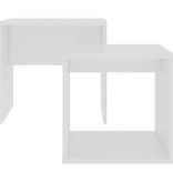 VidaXL Salontafelset 48x30x45 cm bewerkt hout wit