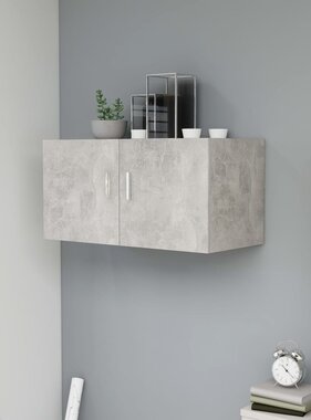 VidaXL Hangkast 80x39x40 cm bewerkt hout betongrijs
