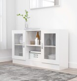 VidaXL Vitrinekast 120x30,5x70 cm spaanplaat hoogglans wit