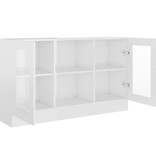 VidaXL Vitrinekast 120x30,5x70 cm spaanplaat hoogglans wit