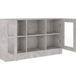 VidaXL Vitrinekast 120x30,5x70 cm spaanplaat betongrijs