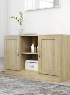 VidaXL Dressoir 120x30,5x70 cm bewerkt hout sonoma eikenkleurig
