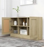 VidaXL Dressoir 120x30,5x70 cm bewerkt hout sonoma eikenkleurig