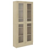 VidaXL Vitrinekast 82,5x30,5x185,5 cm spaanplaat sonoma eikenkleurig