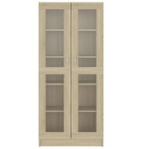 VidaXL Vitrinekast 82,5x30,5x185,5 cm spaanplaat sonoma eikenkleurig