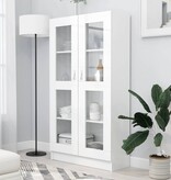 VidaXL Vitrinekast 82,5x30,5x150 cm spaanplaat wit