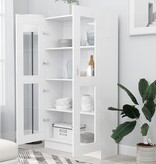 VidaXL Vitrinekast 82,5x30,5x150 cm spaanplaat wit