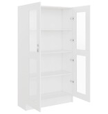 VidaXL Vitrinekast 82,5x30,5x150 cm spaanplaat wit