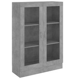 VidaXL Vitrinekast 82,5x30,5x115 cm bewerkt hout betongrijs