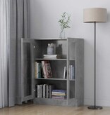 VidaXL Vitrinekast 82,5x30,5x115 cm bewerkt hout betongrijs