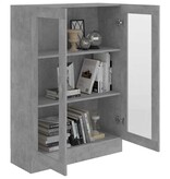 VidaXL Vitrinekast 82,5x30,5x115 cm bewerkt hout betongrijs
