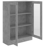 VidaXL Vitrinekast 82,5x30,5x115 cm bewerkt hout betongrijs