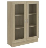 VidaXL Vitrinekast 82,5x30,5x115 cm spaanplaat sonoma eikenkleurig