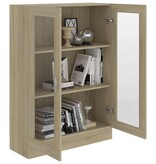 VidaXL Vitrinekast 82,5x30,5x115 cm spaanplaat sonoma eikenkleurig