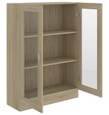 VidaXL Vitrinekast 82,5x30,5x115 cm spaanplaat sonoma eikenkleurig