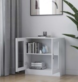 VidaXL Vitrinekast 82,5x30,5x80 cm bewerkt hout wit