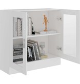 VidaXL Vitrinekast 82,5x30,5x80 cm bewerkt hout wit